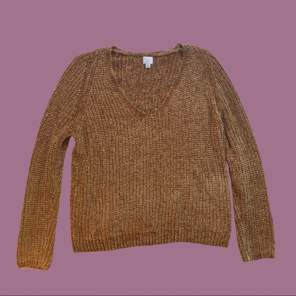A New Day mustard chenille sweater large